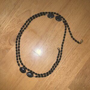 Waist Beads 36" Genuine Black Labradorite w/Beads